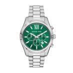 Michael Kors レキシントン クロノグラフ ステンレススチール メンズウォッチ (モデル:MK9152), シルバー, ブレスレット