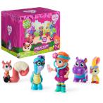 Vida The Vet, Check Up ＆ Care フレンドシップパック アクションフィギュア5体、聴診器、ヘッドランプ、ステッカーシート付き、キッズトイ、3歳以上の女の子と