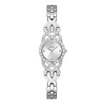 GUESS レディース 23mm 腕時計 - シルバートーン G-Link シルバートーン文字盤 シルバートーンケース, シルバー, モダン