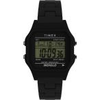 Timex T80 ユニセックス デジタル腕時計 36mm ブラック ステンレスブレスレット レトロスタイル バックライト付き