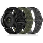 Garmin Venu/Sq 2 Forerunner 165/245 Vivoactive 5対応 20mm ナイロン伸縮バンド 3本セット
