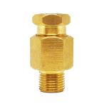 LLBZBJLXWE 5 PCS 1/8" 1/4" M4 M5 M6 M8 M10 Metric Male 4 6 8mm Compression Elbow Oil Tube Brass Pipe Fitting System(Straight,M6x0.75mm to 4mm)
