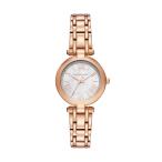 Michael Kors Laney レディース腕時計、ステンレススチールブレスレットウォッチ 女性用, ローズゴールド