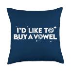 Wheel of Fortune I'd Like to Buy a Vowel Throw Pil