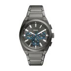 Fossil メンズ エベレット グレー クォーツ ステンレススチール アナログ 腕時計 FS6107