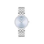 Movado Museum Classic Women's Watch - Swiss Quartz, Stainless Steel Bracelet - Lab-Grown Diamond Bezel - 30mm