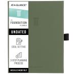 AT-A-GLANCE (AT-A-GLANCE) ファンデーション 目標設定プランナー 日付なし ウィークリー＆マンスリージャーナル 進捗状況を追跡 習慣を作る 5-3/4インチ x 8-1/