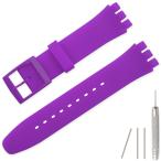 Hijiawee Swatch対応 シリコンバンド 19mm