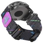 22mm ミリタリーナイロン腕時計バンド Garmin Fenix 8 AMOLED/8 Solar 47mm/Fenix 7/6/5/Instinct 3 45mm/Forerunner 965/Epix用 頑丈な迷彩柄スポーツウォッチ