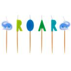 3 дюймовый голубой & зеленый динозавр день рождения pick свеча - 6 шт.