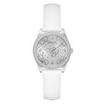 GUESS Women's White Silver Tone Analog Watch, 32mm
