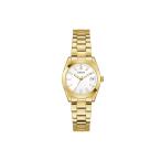 Guess Women's Alice Watch with Date Display Gold Stainless Steel Bracelet Mineral Glass White Dial 3 Bar Case Diameter 32mm GW0934L2