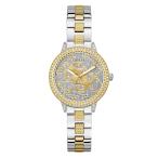 Guess GW0944L3 Women's Watch G Lace with Cubic Zirconia, Bi-Colour Stainless Steel Strap, Mineral Glass, Bi-Colour Dial, 3 Bar, Case Diameter: 34 mm
