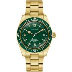 Caravelle by Bulova メンズ自動腕時計、ビンテージシーハンター、ゴールドトーンステンレススチールブレスレット、グリーンダイヤルスタイル:44B128