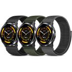 ナイロン製 Garmin Venu 3 Venu 2 ウォッチバンド Venu 4 45mm 22mm 調節可能 Farbic フック＆ループ リストバンド Amazfit Bip 5/Bip 6/GTR 4/3 Pro/3/2/2e/For