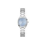Guess Ladies Watch GW0767L6 Charlotte 30mm Stainless Steel Silver PVD Blue Dial Cubic Zirconia Quartz Mineral Glass 1ATM Link Bracelet