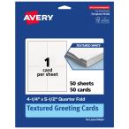 Avery принтер bru поздравительная открытка заднее крыло складной 4.25×5.5 дюймовый коврик белый 50 листов 