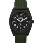 Timex Expedition Capstone 39mm メンズ グリーン×ブラック文字盤 ガンメタルケース クイックリリースシリコン