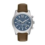 Michael Kors Men's Lexington Chronograph Brown Leather Watch (Model: MK9258)