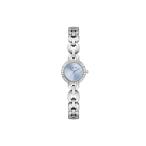 Guess Siren GW1019L1 Women's Quartz Analogue Watch Stainless Steel 23 mm Silicone Strap Silver 3 Bar Blue Dial