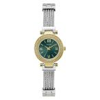 Guess Mini Soho GW1076L3 Women's Quartz Analogue Watch Stainless Steel 27 mm Silver 3 Bar Dial Colour Green