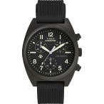 Timex Expedition Capstone クロノグラフ メンズ腕時計 41mm ガンメタルケース ブラックダイヤル