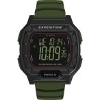 Timex Expedition Ridge デジタル メンズ腕時計 43mm ブラックケース グリーンバンド クロノグラフ