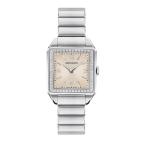 Movado Heritage 1917 Women's Swiss Quartz Stainless Steel Petite Square Watch with Diamond Bezel, 25mm