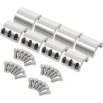 ALMULOO Split Collar Tube Clamp Split Collar Steel Bare Metal Compatible with 1.875 Inch OD Tube (4 Pack)