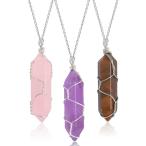 クリスタルペンダントネックレスカー...