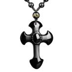 ブラックオブシディアンネックレスタ...