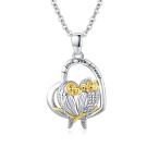 ショッピングforever 【並行輸入品】ConBo フクロウネックレス S925スターリングシルバー I Love You Forever ハートフクロウギフト 女性用