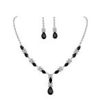 【並行輸入品】UDYLGOON キュービックジルコニア クリスタル イヤリング ネックレス ジュエリーセット 花嫁 ブライズメイド ウェディング