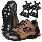 [ параллель импортные товары ]Ice Cleats Snow Traction Cleats Crampons for Shoes and Boots Non