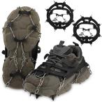 [ параллель импортные товары ]Stainless Steel Ice Cleats for Boots Shoes, 8 Shoe Spikes Grips,