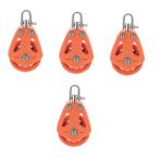 ショッピングsailing 【並行輸入品】Toddmomy 4pcs Sailing Pulley Sailing Accessories Block Lifting P