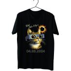 Total Solar Eclipse 2024 Cat Shirt, Solar Eclipse TShirt 2024 Ca 並行輸入品