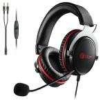 エレコム HS-G40BK ゲーミングヘッドセット 50mmドライバー 密閉型オーバーヘッド 着脱式マイク ブラック