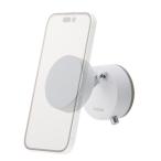 エレコム P-DSMSCWWH スマホホルダー マグネット MagSafe対応 真空吸盤固定 折りたたみ式 スマホ対応 ホワイト