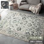 ラグ マット 約200×250cm ホットカーペット対応 床暖房対応 オリエンタル柄 ウィルトン アンティーク調 オールシーズン 絨毯 フロアマット 敷物 送料無料