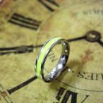 ステンレス製ピンキーリング　イエロー　黄緑 ステンレスアクセサリー