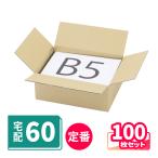 ダンボール 段ボール箱 60サイズ B5 定番ダンボール箱 配送用 宅配サイズ60 5407 100枚