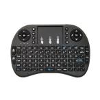 ワイヤレスキーボード ミニ 2.4GHz ポータブルキーボード タッチパッドマウス付き 充電式 ブラック ((S