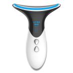 美顔&ネックケア 美顔器 温感EMS美顔器 4モード搭載 LED光エステ&微電流ケア フェイスライン引き締め ネックライン対策 ((S