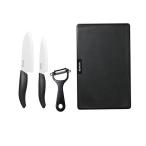 京セラ セラミックキッチン4点セット 包丁2本 ピーラー まな板 ブラック SF-44-SBK KYOCERA 14cm 11cm CP-NA09