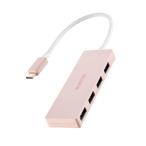 エレコム USBハブ USB3.2 Gen1 5Gbps USB-C接続 4ポート バスパワー 15cm ケーブル ピンク U3HC-H040PN