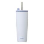 サンテコ タンブラー 750 ブルー 真空断熱 750ml ストロー付き 完全密