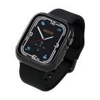 エレコム Apple Watch (アップルウォッチ) ケース バンパー 45mm Apple Watch 8 7 対応 ソフトバンパー ブラック AW-21ABPUBK