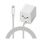  Elecom MPA-ACL07WF белый лицо USB зарядное устройство 12W A порт ×1 высокая прочность Lightning кабель 1.5m iPhone13 серии соответствует 