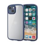 ショッピングiPhone エレコム PM-A23ATSLFCKNV iPhone15 ケース カメラ保護 耐衝撃 薄型 軽量 ネイビー
